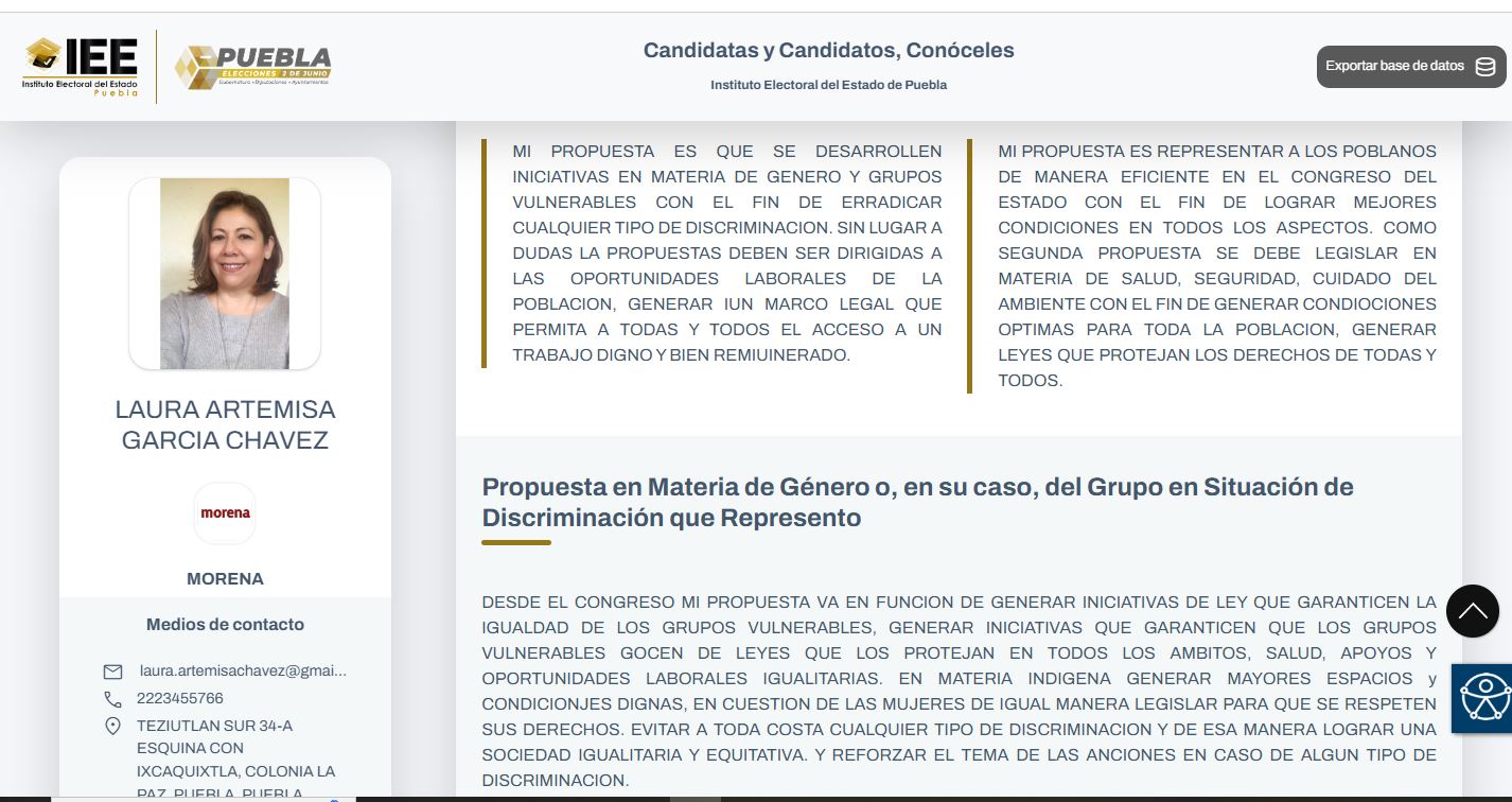 Laura Artemisa García Chávez propuestas de campaña para diputación LXII Legislatura