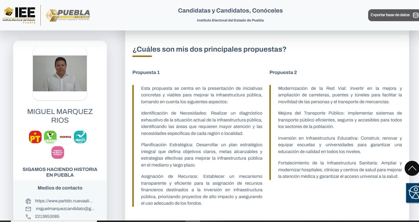 Miguel Márquez Ríos propuestas de campaña para diputación LXII Legislatura