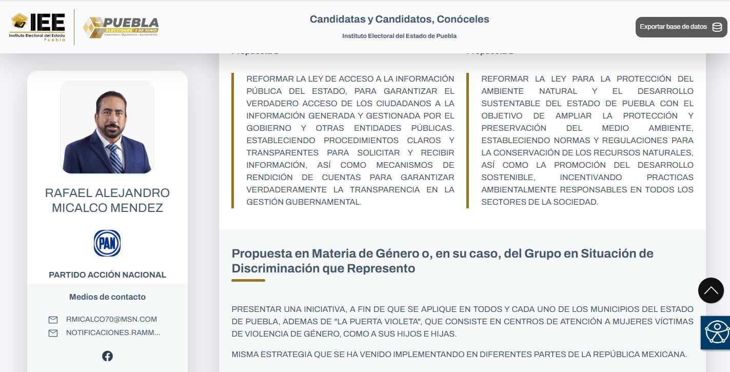 Rafael Alejandro Micalco Méndez propuestas de campaña para diputación LXII Legislatura