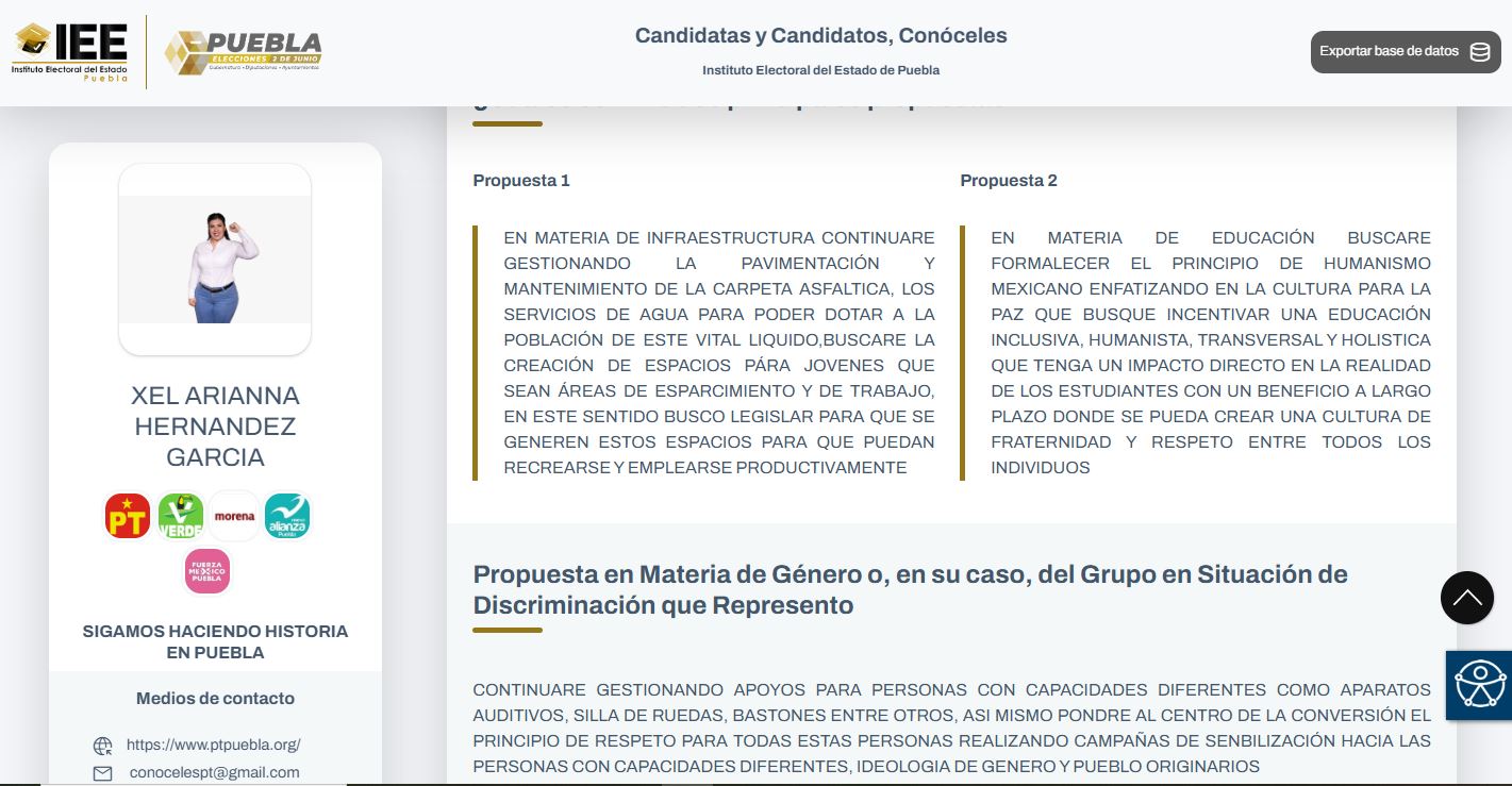 Xel Arianna Hernández García propuestas de campaña para diputación LXII Legislatura