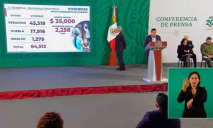 Recibirán 35 mil pesos en efectivo damnificados por 'Grace' en tres estados