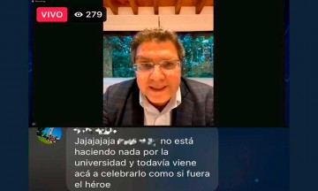 Actual rector de la UDLAP es atacado por estudiantes de la institución; asegura, no hay armas resguardando la casa educativa