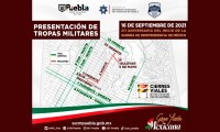Anuncia Ayuntamiento de Puebla presentación de tropas militares para este 16 de septiembre