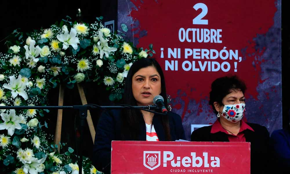 ¡Ni perdón, ni olvido! Conmemoran en Puebla el 2 de octubre del 68 