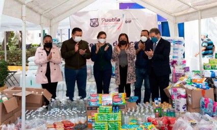 SMDIF recibe donativo SUETHAPIPOPD para beneficiar a las familias de San Pablo Xochimehuacán