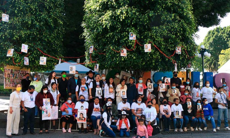Coloca el Colectivo Voz de los Desaparecidos “Árbol de la esperanza” en Puebla