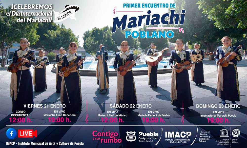 Primer encuentro de Mariachi Poblano, organizado por el IMACP
