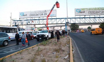 ¡Tome sus precauciones! Dan mantenimiento a bulevar Carmen Serdán