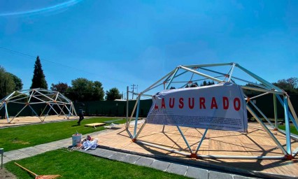 Clausura Medio Ambiente proyecto de hostal en Cholula