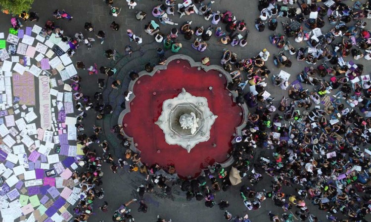 ¡Alerta! La movilización en la ciudad de Puebla del 8M en imágenes