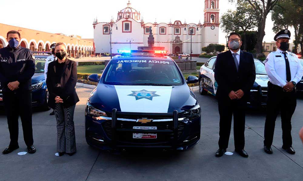 Con nuevas patrullas, refuerzan la seguridad en San Pedro Cholula