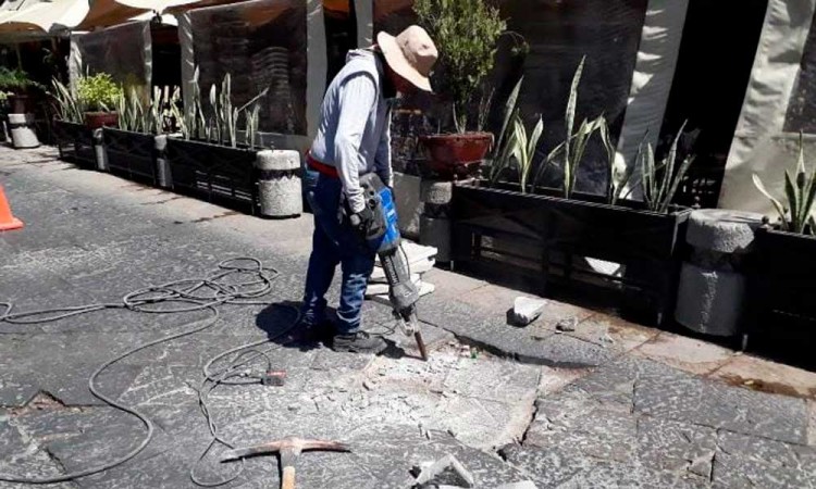 Ayuntamiento de Puebla rehabilitó calles del Centro Histórico previo a Procesión 2022
