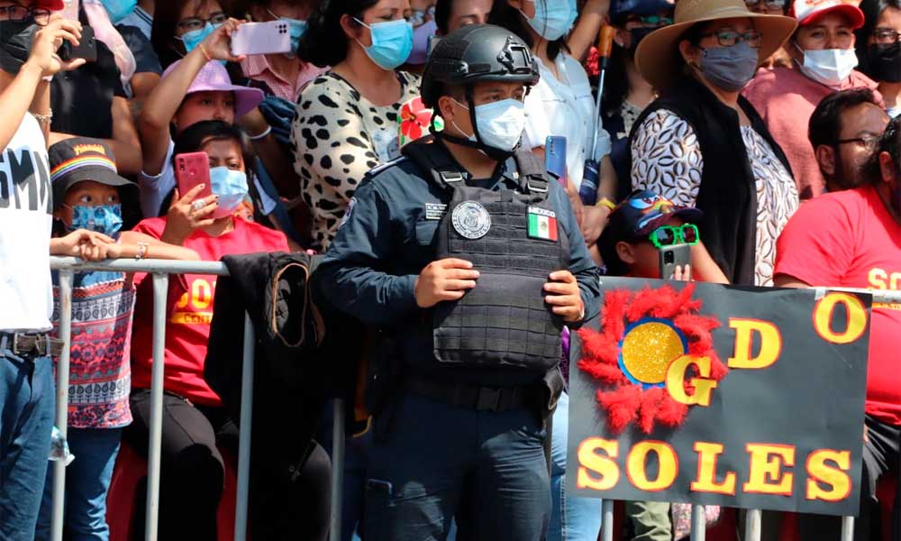 Reporta Ayuntamiento de Puebla saldo blanco durante el desfile de 5 de mayo