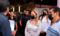 Fortalece Paola Angon vigilancia del Mercado Xixitla en San Pedro Cholula