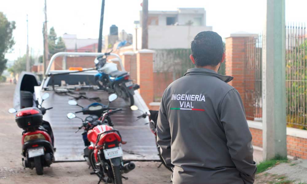 SCC San Pedro Cholula activa Operativo de Revisión de motocicletas para disminuir incidencia delictiva