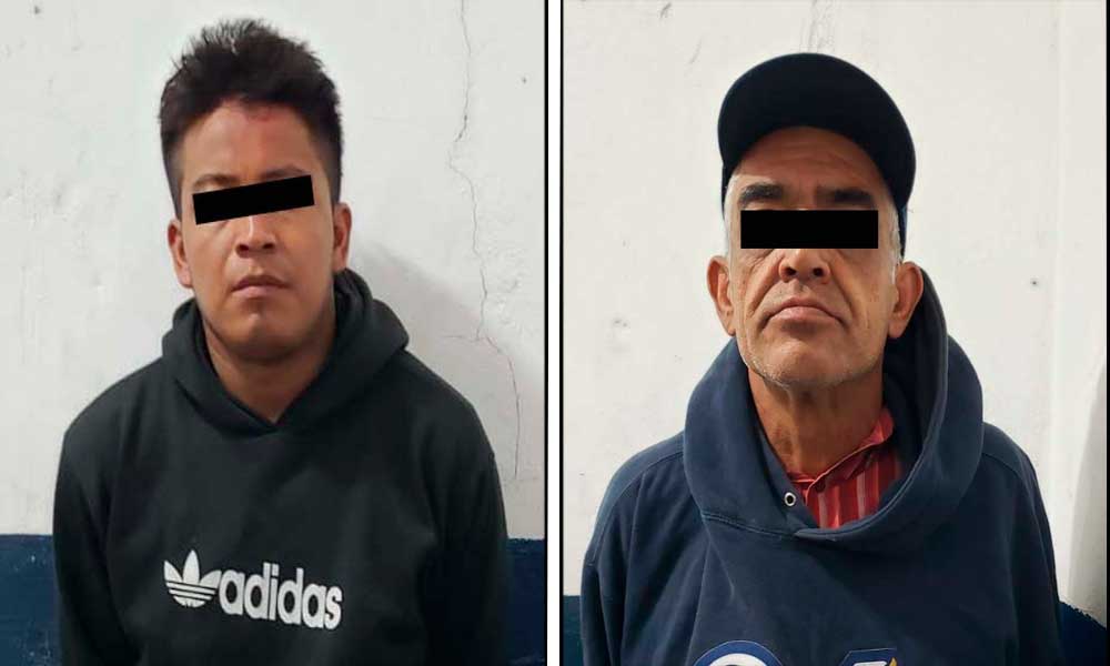 Policía Municipal de Puebla detiene a dos hombres dedicados al robo de alcantarillas