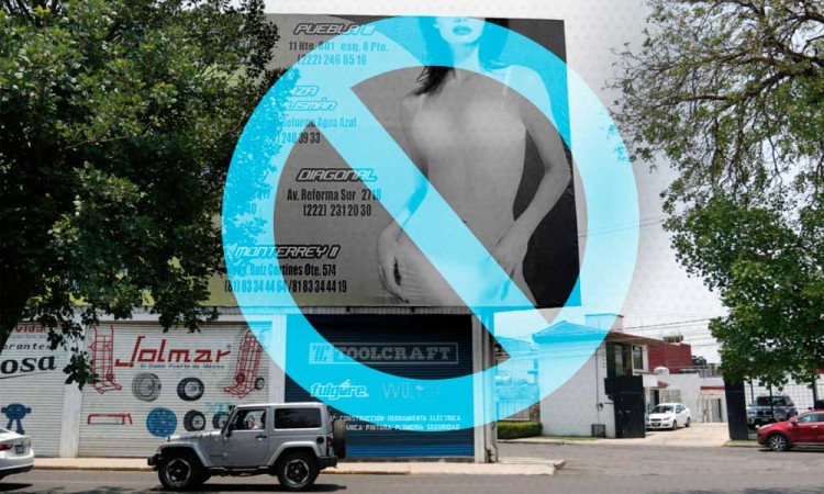 Retiran publicidad sexista de locales en la capital poblana