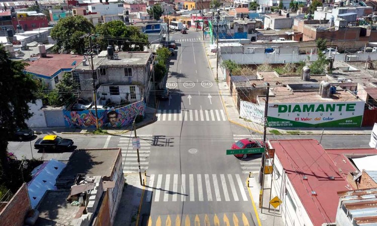 Lista la pavimentación de la calle Educadores al nororiente de Puebla