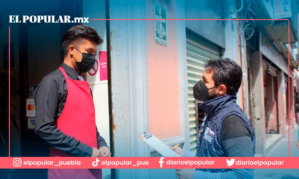 Supervisan horarios de recolección de basura en el centro de Puebla