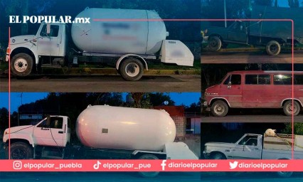Asegura SSC de Puebla cinco vehículos huachicoleros