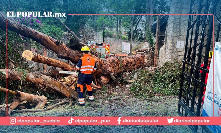 Ayuntamiento de Puebla sigue trabajando en zonas afectadas por la lluvia