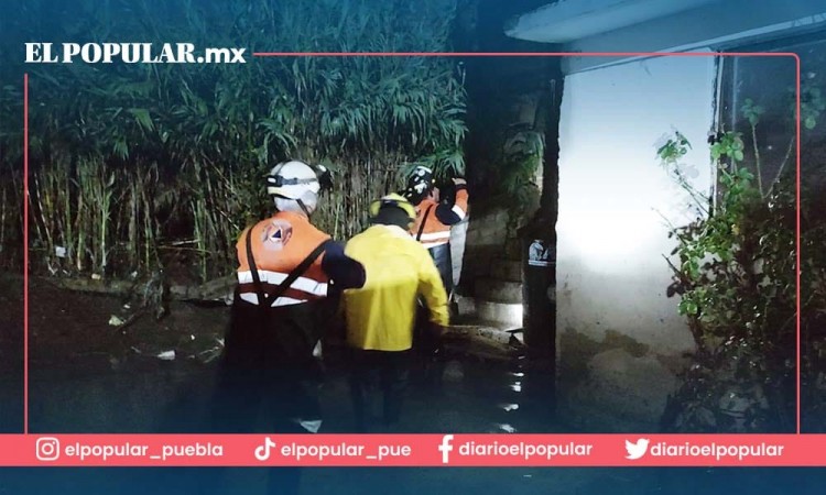 Implementan operativo tras lluvia atípica en Puebla capital