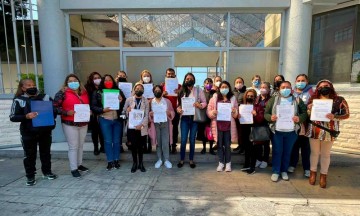 Maestros antorchistas exhiben carencias en escuelas de la capital poblana