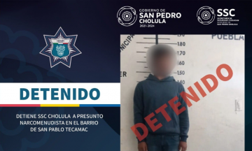 Detienen a narcomenudista en Cholula