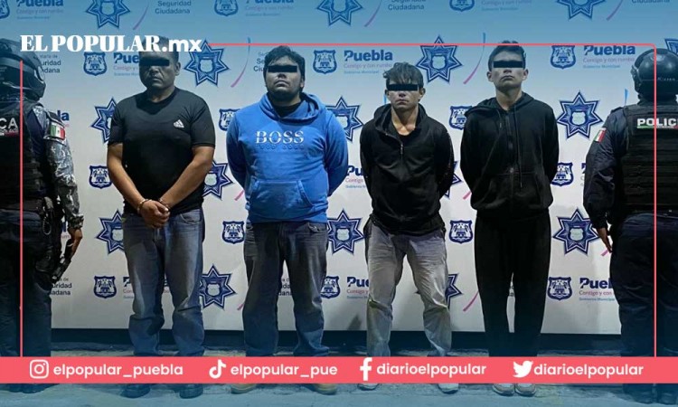 Detienen a cuatro integrantes de ‘’Los Chilangos’’ por la Policía Municipal de Puebla