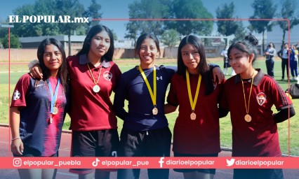 Ganan escuelas antorchistas en competencia regional en Atletismo