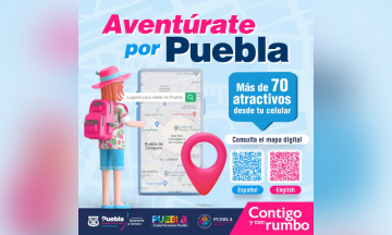 Lanzan mapa virtual con diversos atractivos de Puebla