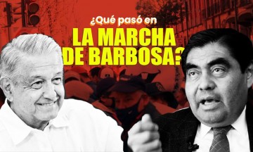 Marcha de Barbosa se realiza entre violencia y acarreados