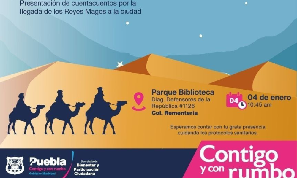 Ayuntamiento de Puebla lanza cuenta cuentos en parque biblioteca por día de reyes