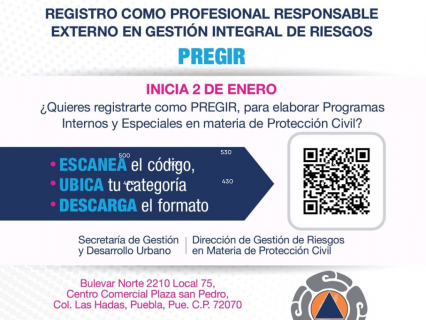 Ayuntamiento de puebla inicia registro como profesional responsable en gestión integral de riesgos