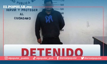 Policía de San Pedro Cholula detiene a hombre con camioneta robada e impiden que robe otro vehículo