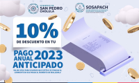 Sosapach ofrece 10 por ciento de descuento en pago anual