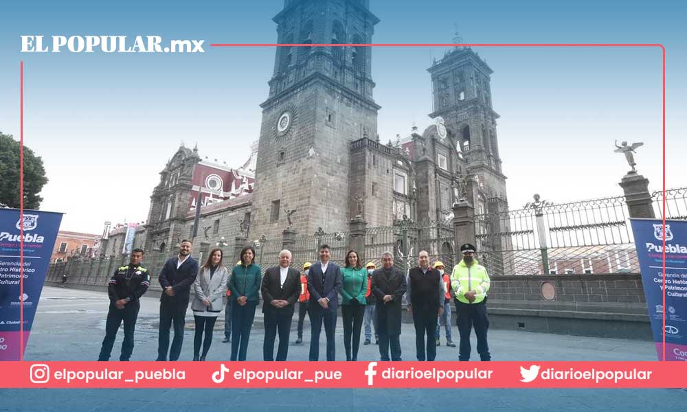 Inician obras de mantenimiento en la Catedral de Puebla