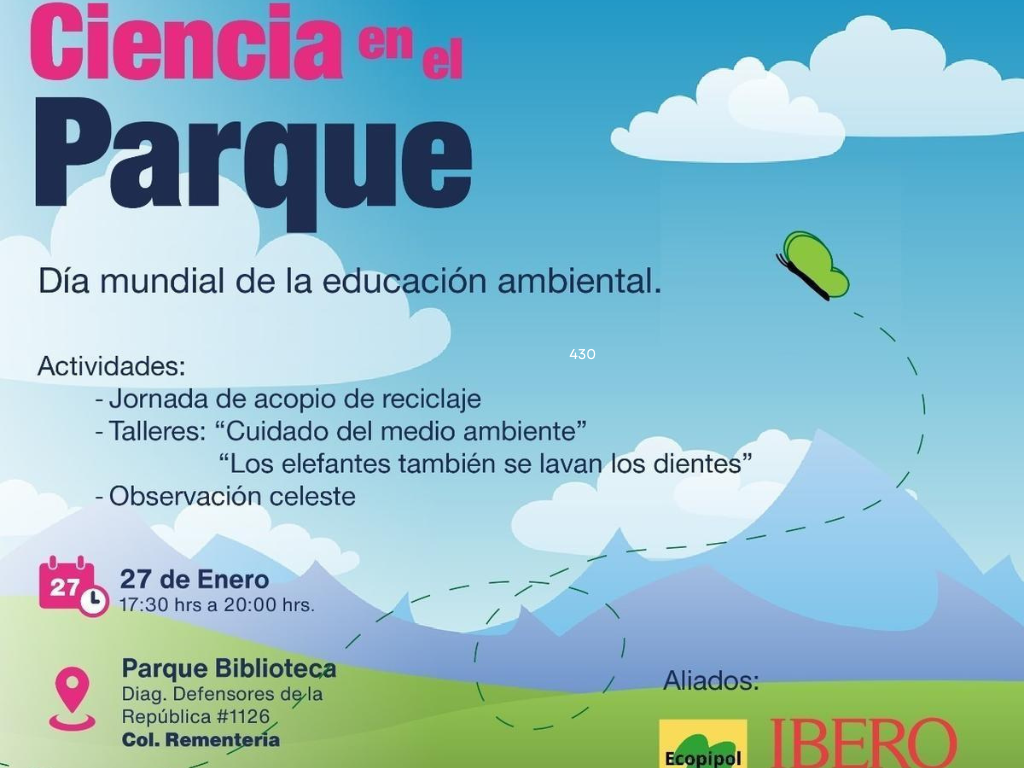 Participa en los talleres de 'Ciencia en el Parque´ en Puebla