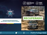 Policías de San Pedro Cholula recuperan vehículos con reporte de robo en San Cristóbal Tepontla