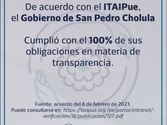 Cumple gobierno de Paola Angon con el 100% de sus obligaciones en transparencia: ITAIPUE