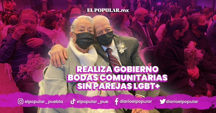 Realiza Gobierno de Puebla boda masiva de 134 parejas, pero ni un matrimonio igualitario