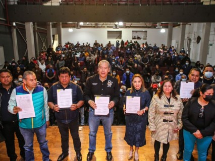 Trabajadores del sindicato ‘Luis Cabrera’ recibieron aumento salarial; Paola Angón