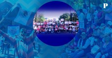 Ciudadanía se reúne en Zócalo de Puebla para defender al INE