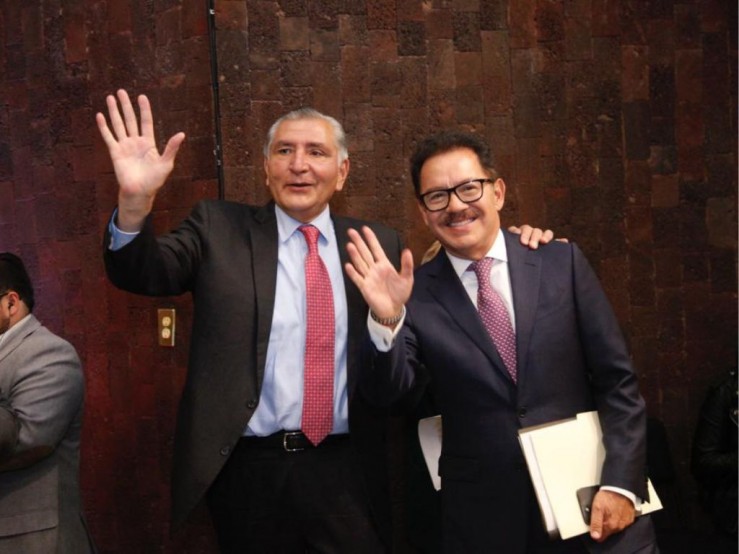 Ignacio Mier sostiene charla con el secretario de Gobernación, Adán Augusto López