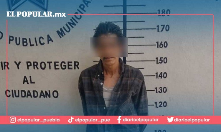 Policías de San Pedro detienen a presunto ladrón en Momoxpan