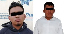 Policía Municipal de Puebla detiene a dos asaltantes de transporte público