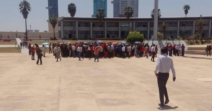 Protestan en el Tribunal Superior de Justicia por equidad en los salarios