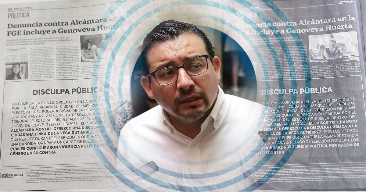 Eduardo Alcántara publica disculpa en un periódico local por violentar a Érika de la Vega