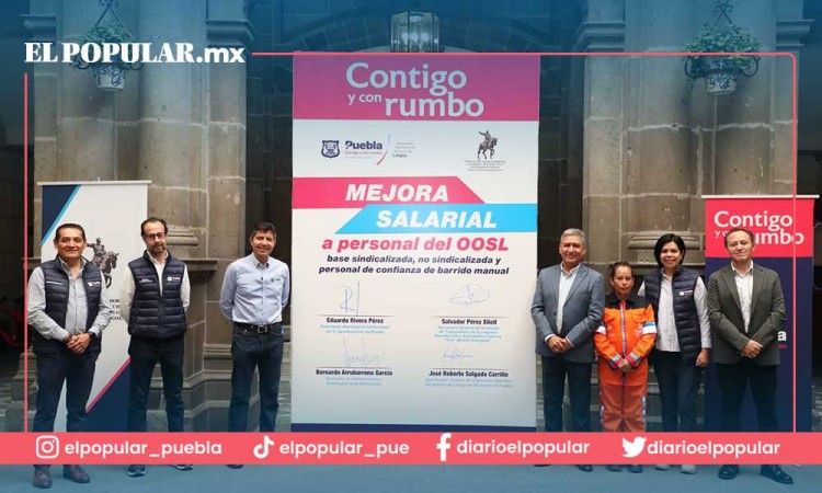 Mejora salarial a naranjitas anuncia Ayuntamiento de Puebla