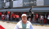 Violenta Agua de Puebla a Antorchista durante manifestación
